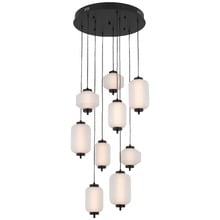 Black Torso 9 Light LED Pendant